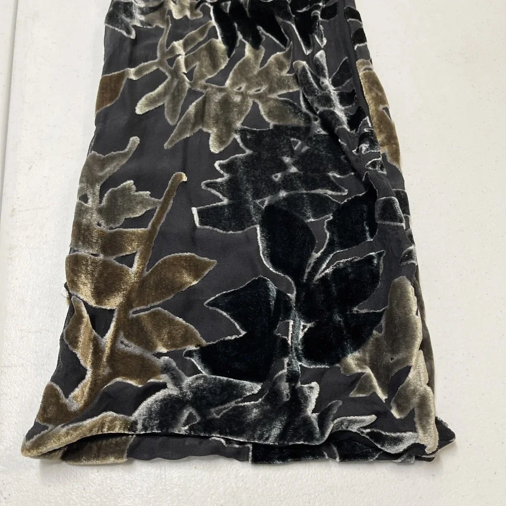 Black Burnout Sheer Burnout Velvet‎ Scarf Whimsigoth Fairy Grunge Event Glam